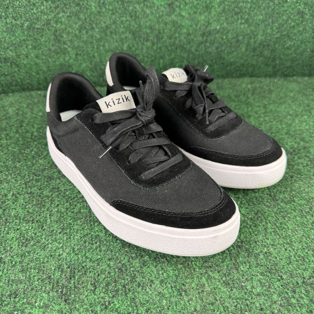 Kizik Prague Shoes Women's Size 8.5 2E WIDE  Black Hands Free Casual Sneakers